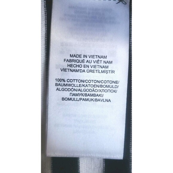 LRL Dress Womens Medium Black White Striped Gold Buttons Nautical 100% Cotton - Picture 8 of 8